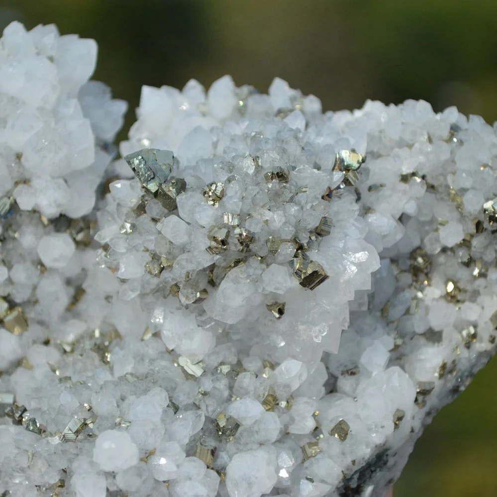 Quartz With Chalcopyrite, Pyrite Crystals - Image 5