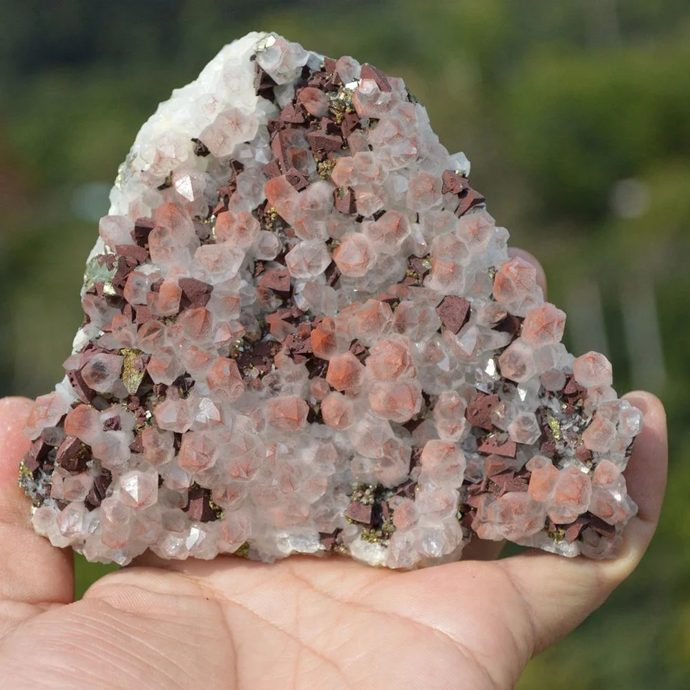 Red Quartz With Chalcopyrite Crystals - Image 3
