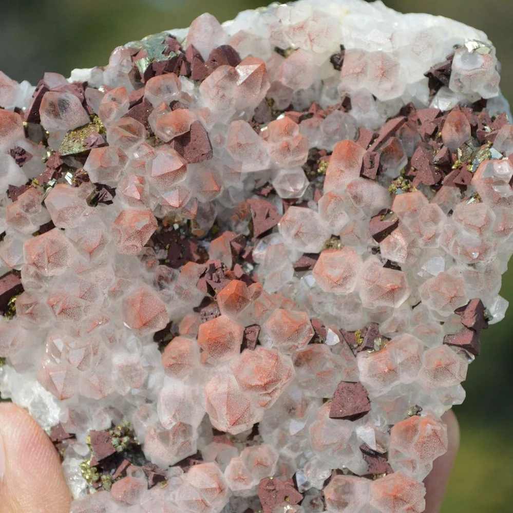 Red Quartz With Chalcopyrite Crystals - Image 4