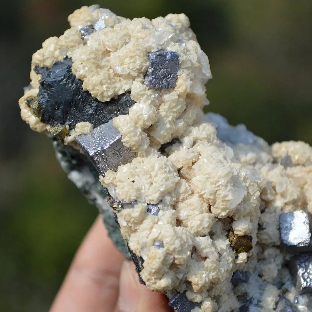 Dolomite With Galenite, Chalcopyrite, Marmatite, Pyrite, Red Quartz With Calcite Crystals - Image 4