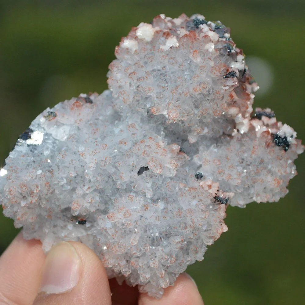 Red Quartz With Chalcopyrite, Marmatite, Dolomite Crystals - Image 3