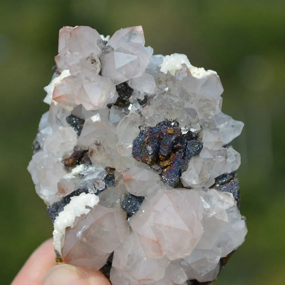 Red Quartz With Chalcopyrite, Dolomite Crystals - Image 5