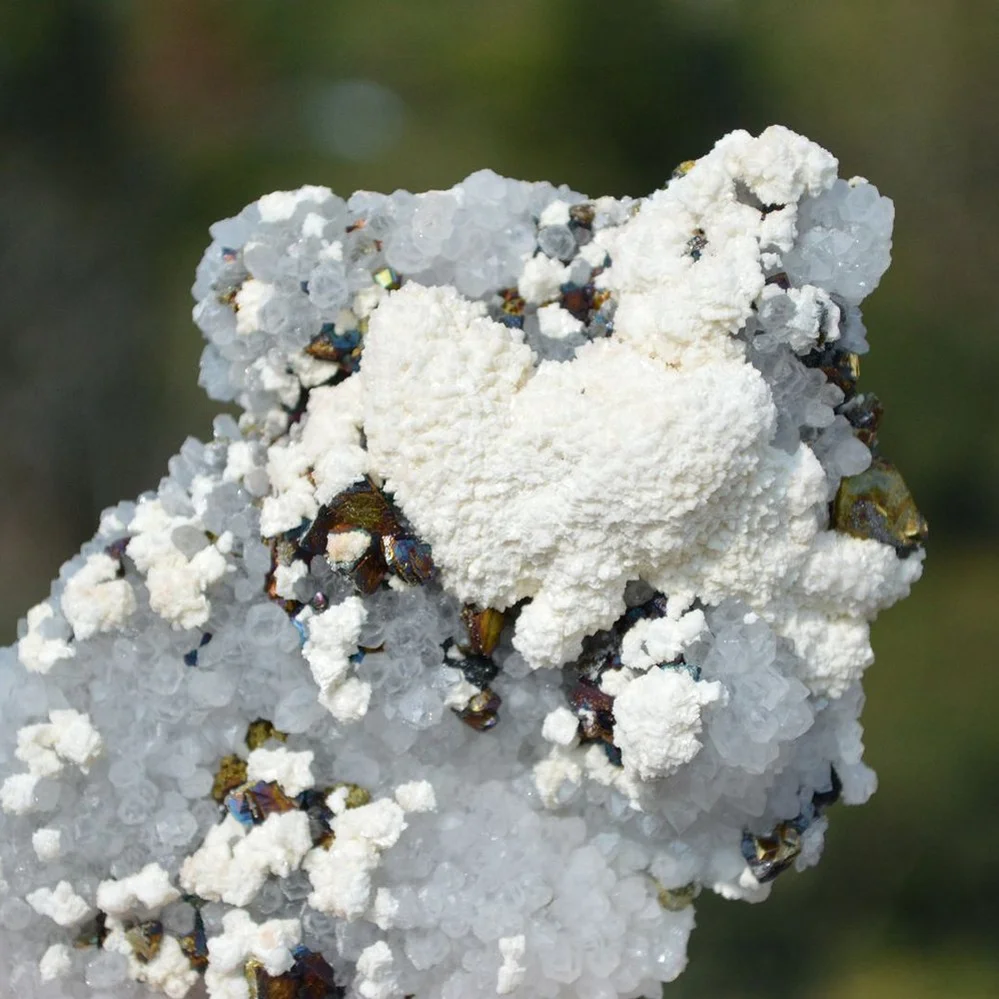 Quartz With Chalcopyrite, Dolomite, Barite Crystals - Image 5