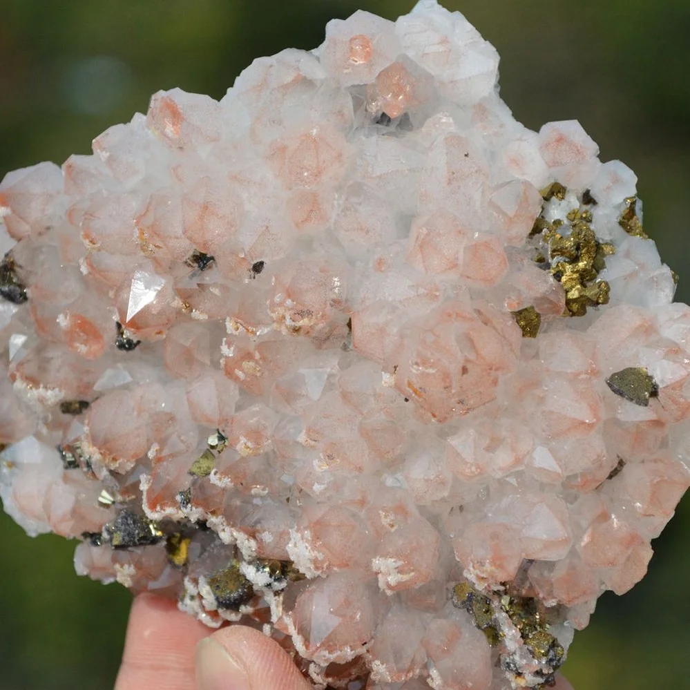 Red Quartz With Chalcopyrite, Dolomite Crystals - Image 5