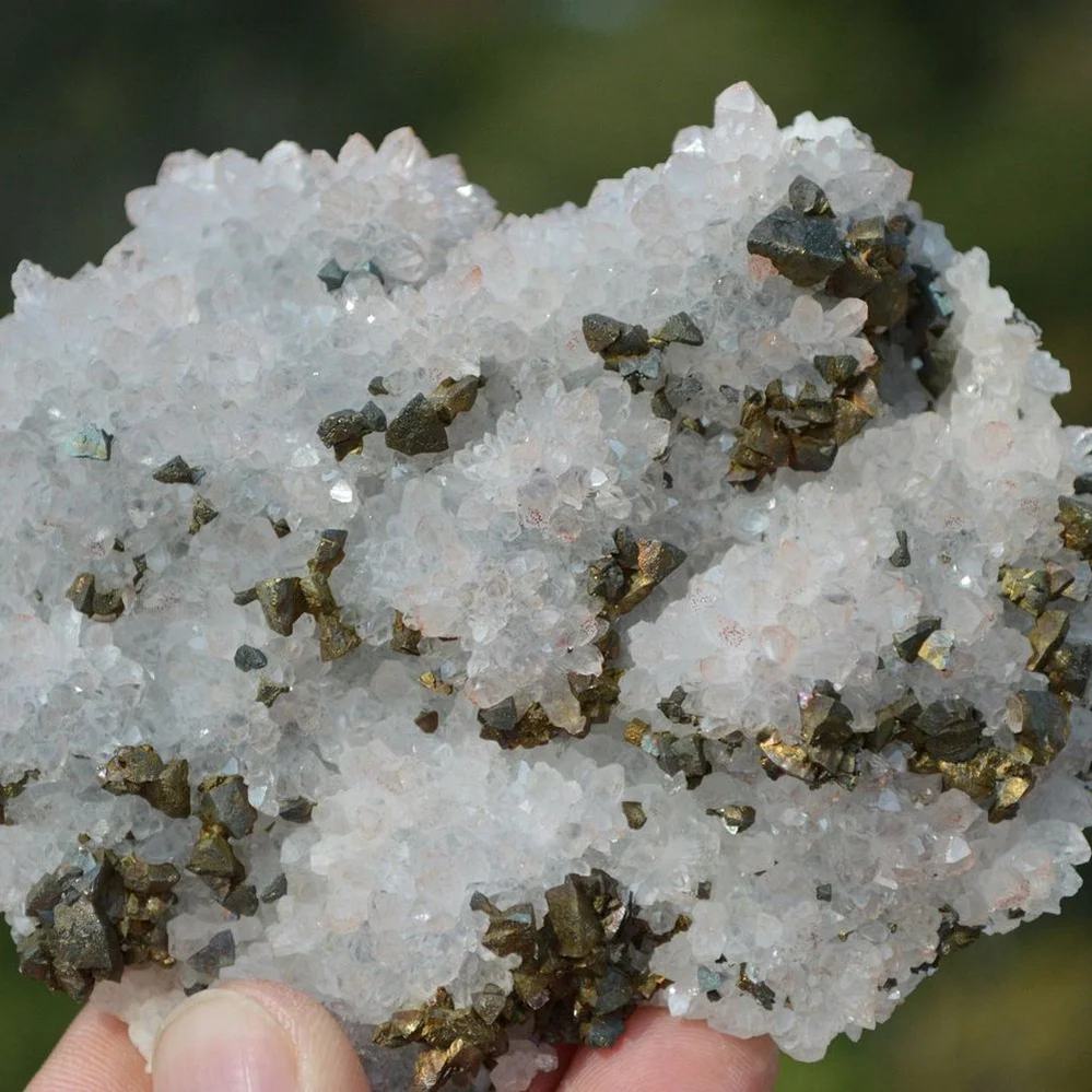 Red Quartz With Chalcopyrite, Marmatite Crystals - Image 5