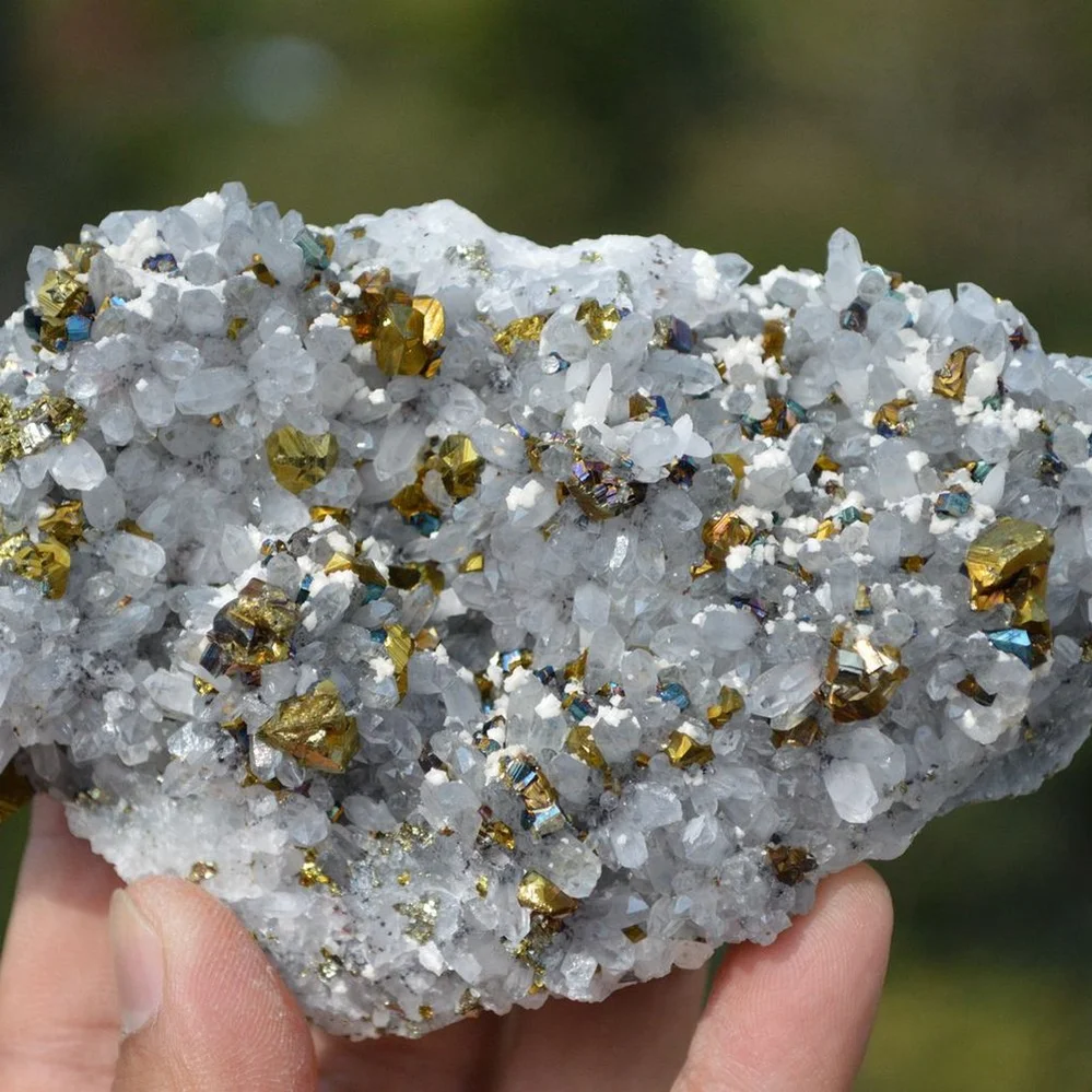 Quartz With Chalcopyrite, Dolomite, Calcite Crystals - Image 5