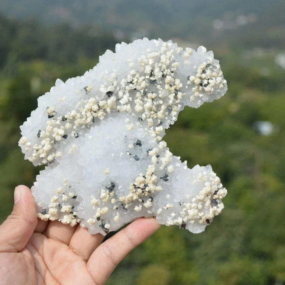 Quartz With Chalcopyrite, Dolomite Crystals - Image 3
