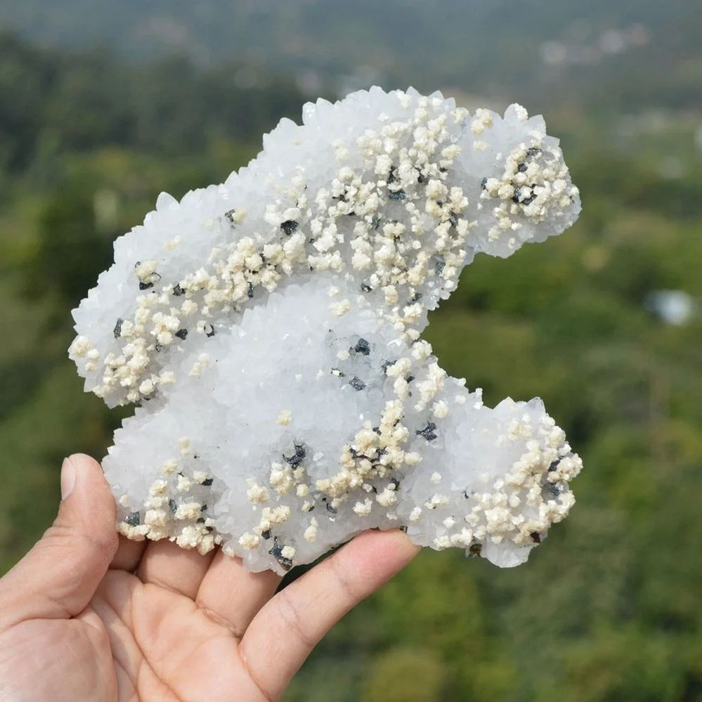 Quartz With Chalcopyrite, Dolomite Crystals - Image 4