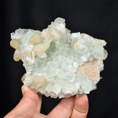 Fluorite With Calcite,Quartz Crystals