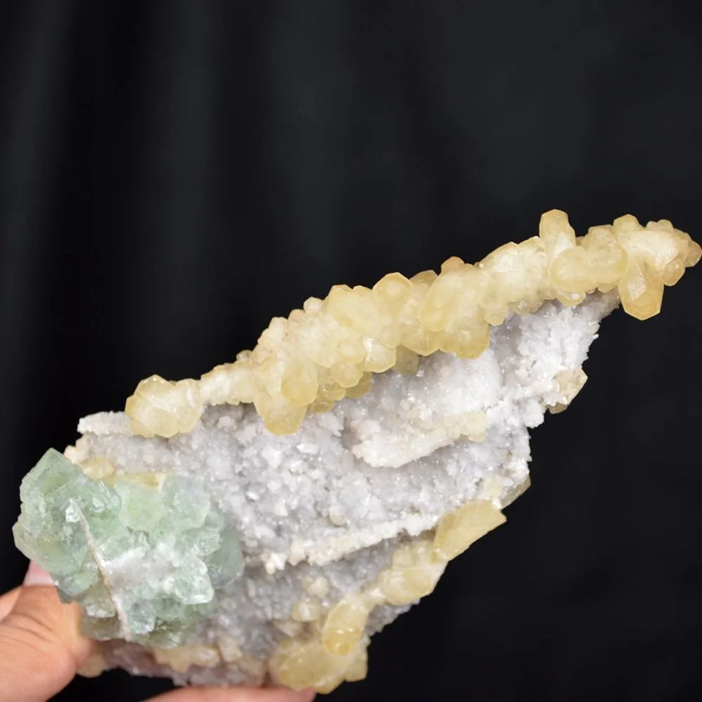 Fluorite With Calcite,Dolomite,Quartz Crystals - Image 3