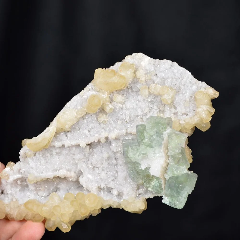 Fluorite With Calcite,Dolomite,Quartz Crystals - Image 4