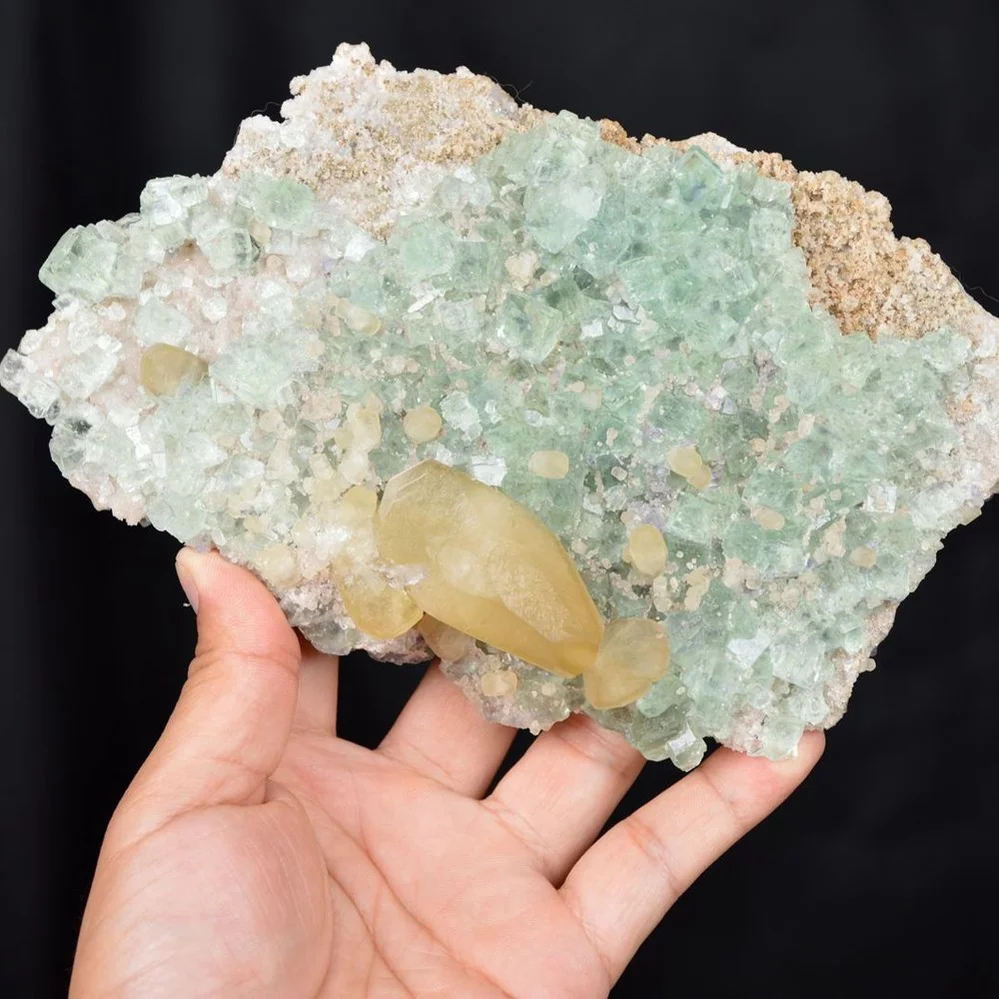 Fluorite With Calcite,Dolomite,Quartz Crystals - Image 2