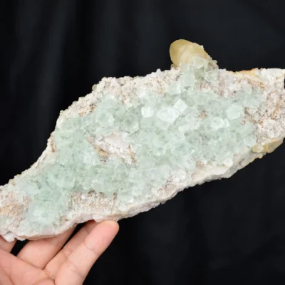 Fluorite With Calcite,Quartz Crystals