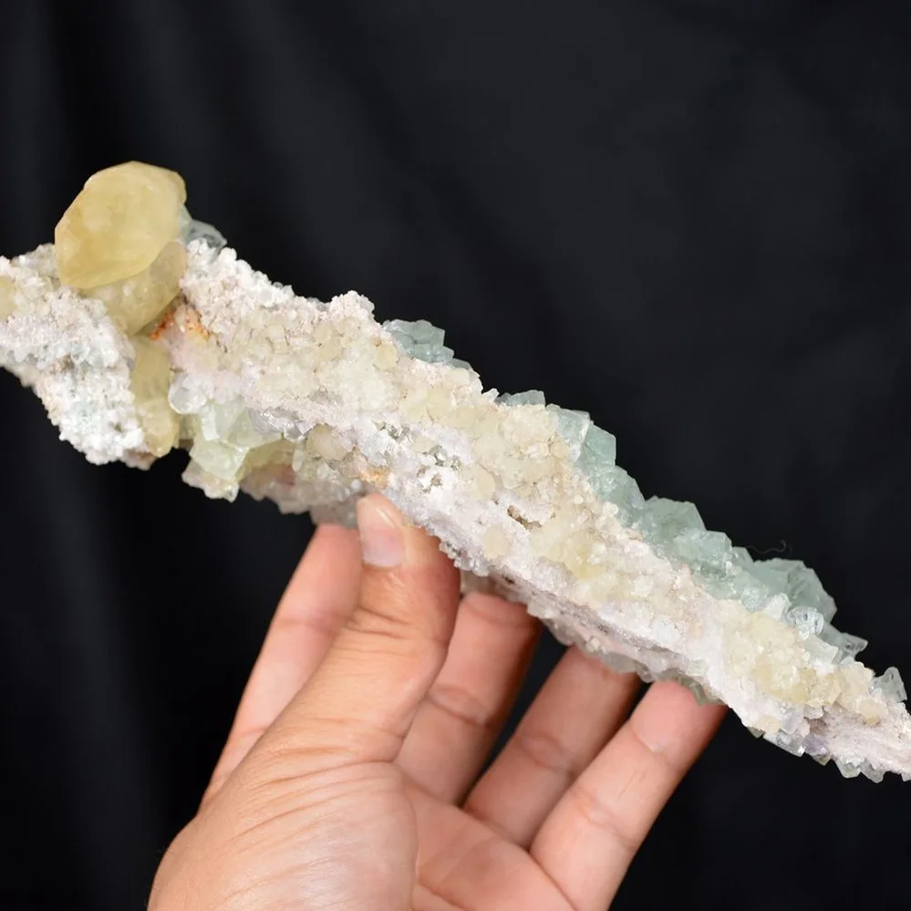 Fluorite With Calcite,Quartz Crystals - Image 5