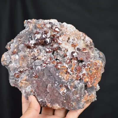 Sphalerite On Reddish Quartz Matrix Crystals