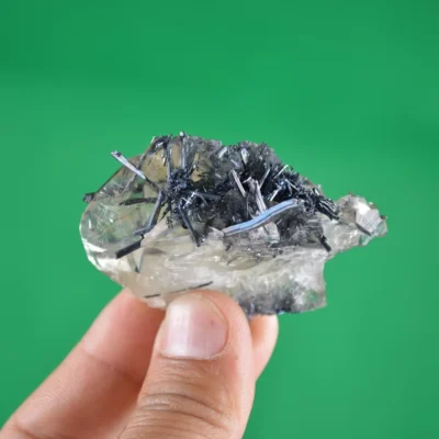 Stibnite With Calcite Crystals