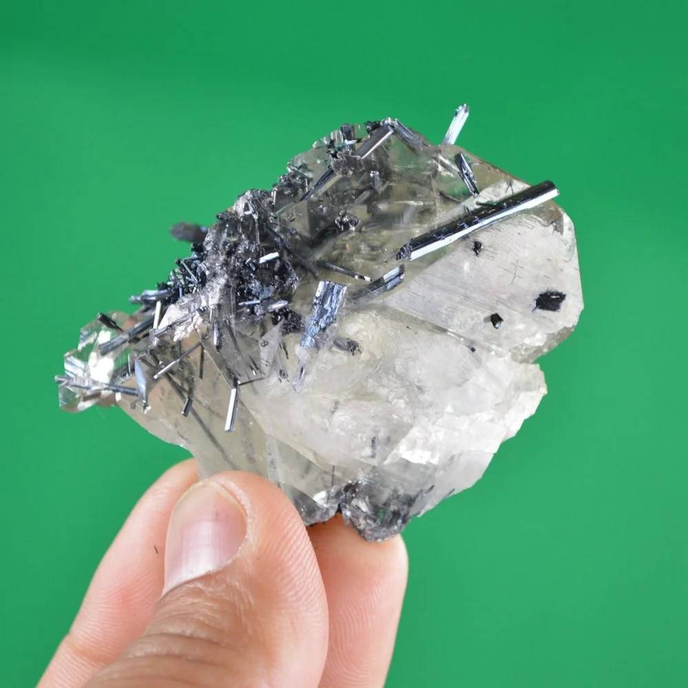 Stibnite With Calcite Crystals - Image 2