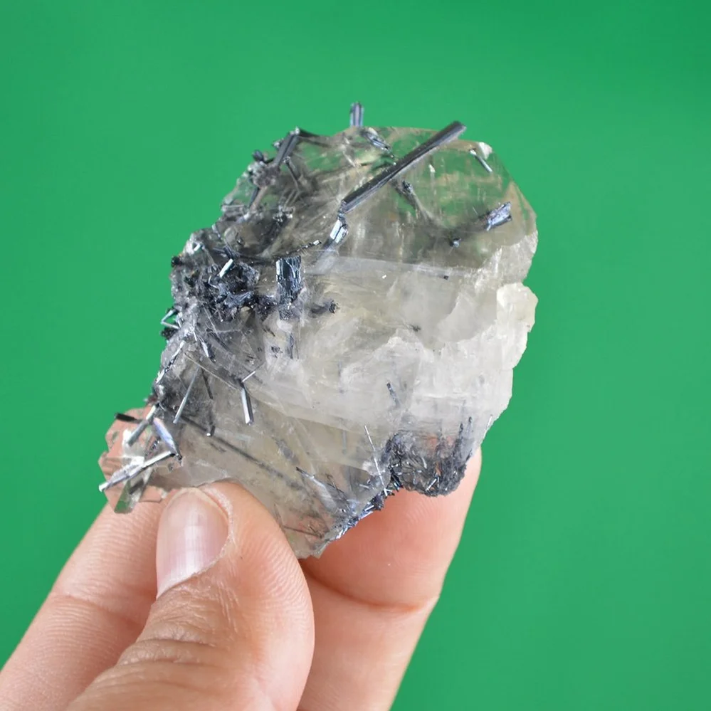 Stibnite With Calcite Crystals - Image 3