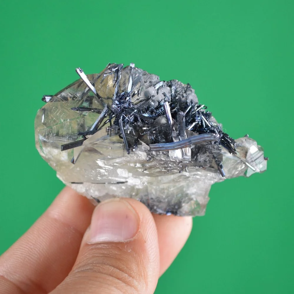 Stibnite With Calcite Crystals - Image 5