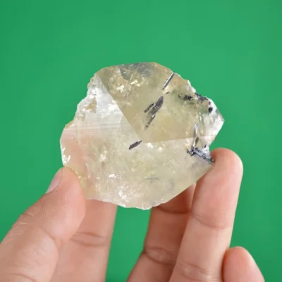 Stibnite With Calcite Crystals