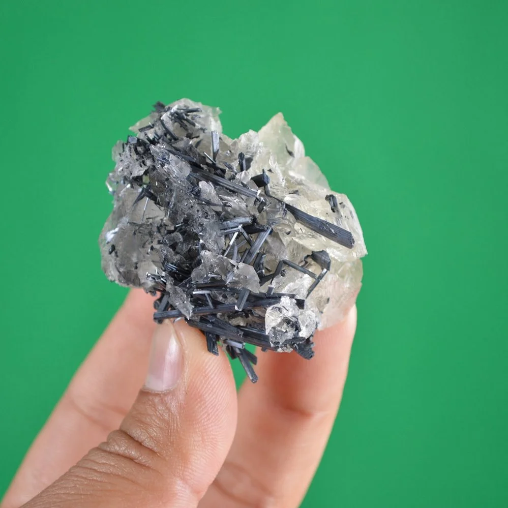 Stibnite With Calcite Crystals - Image 3