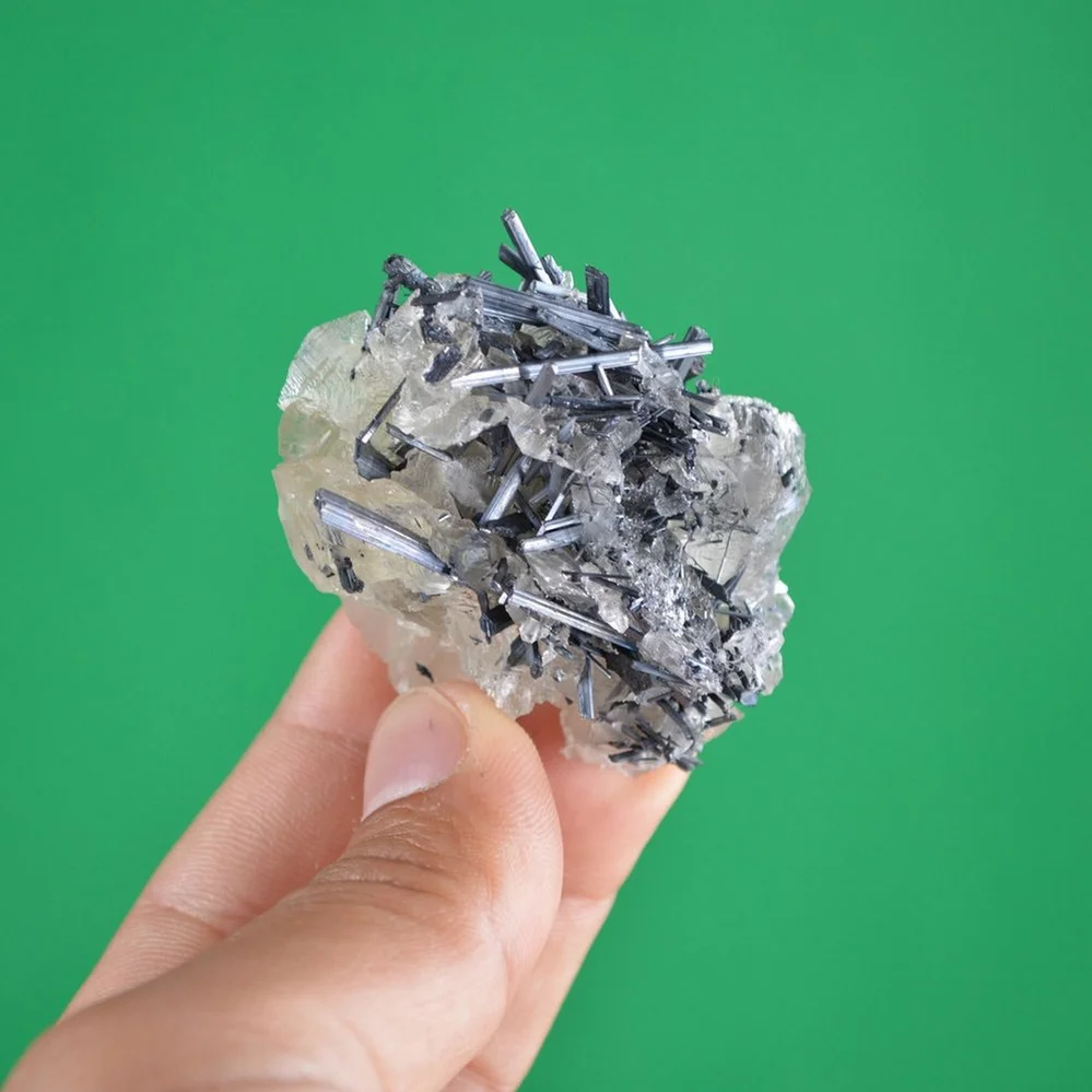 Stibnite With Calcite Crystals - Image 5