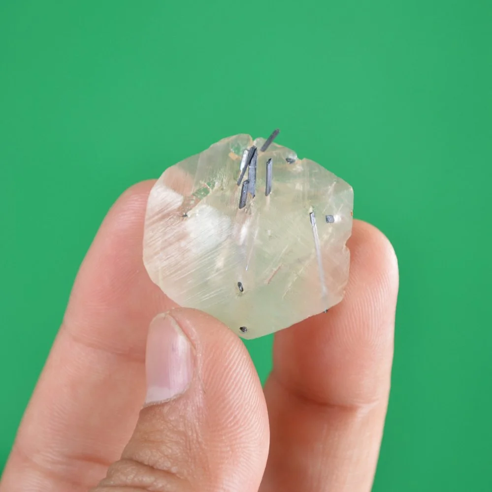 Stibnite With Calcite Crystals