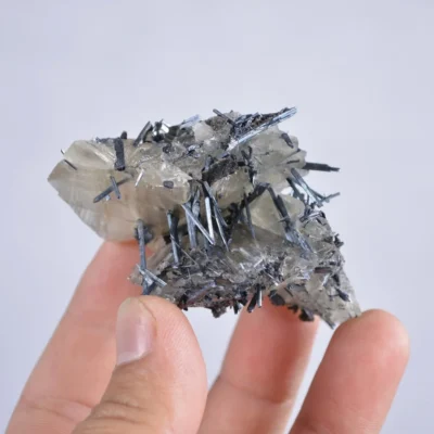 Stibnite With Calcite Crystals