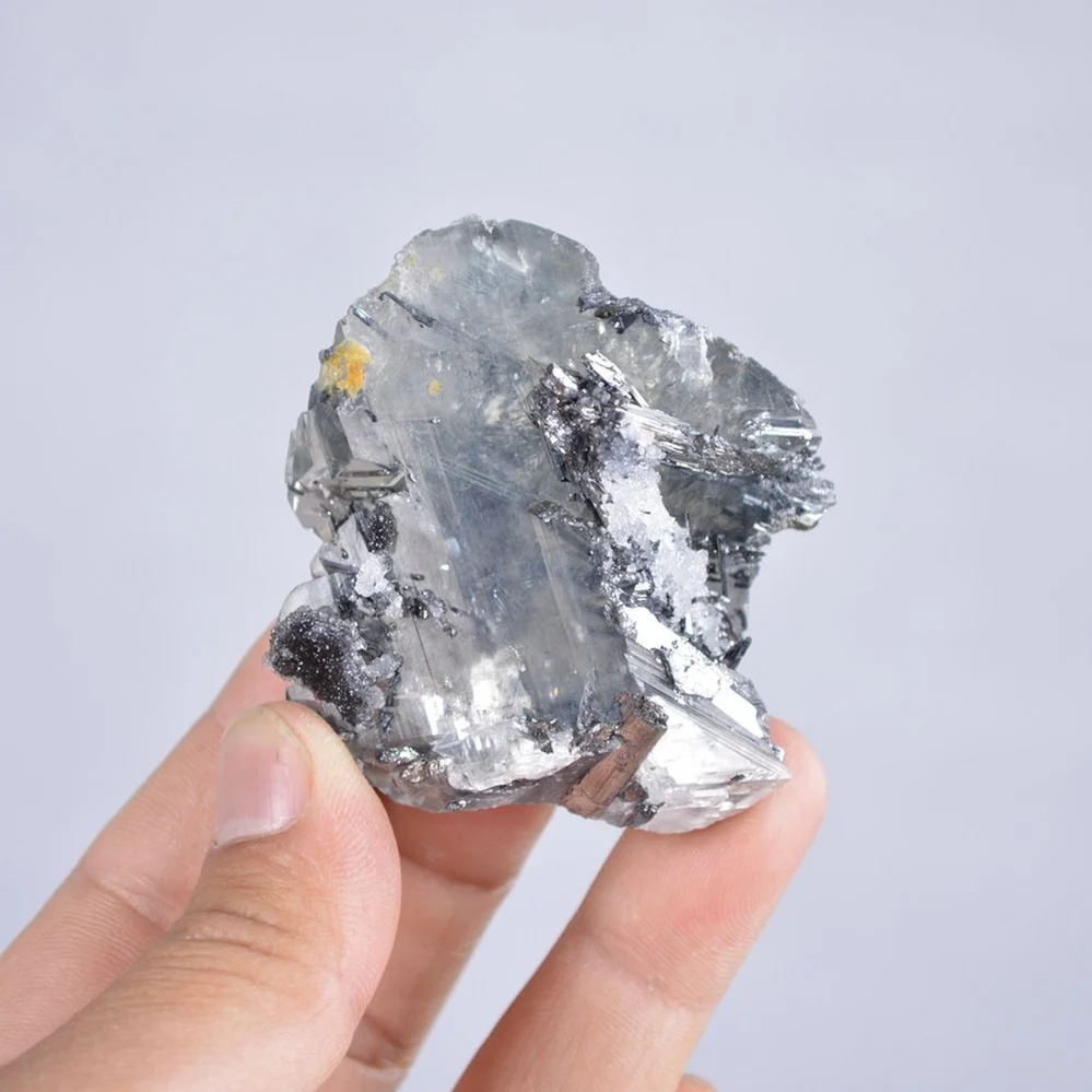 Stibnite With Calcite Crystals - Image 2