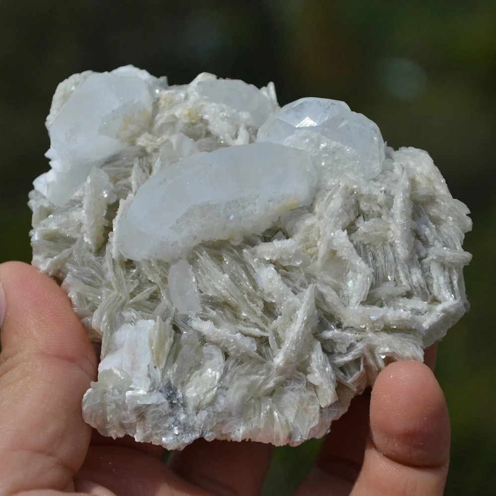 Tabular Crystal Beryl On The Mica Matrix