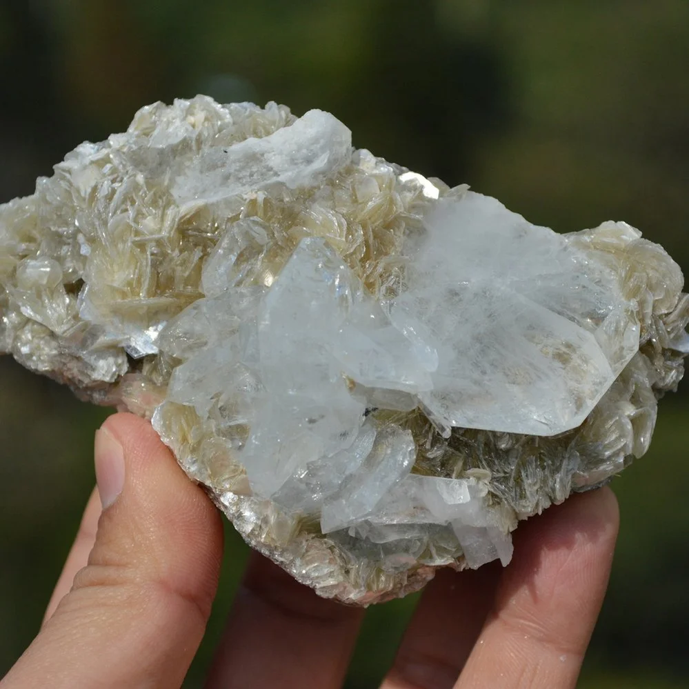 Tabular Crystal Beryl On The Mica Matrix