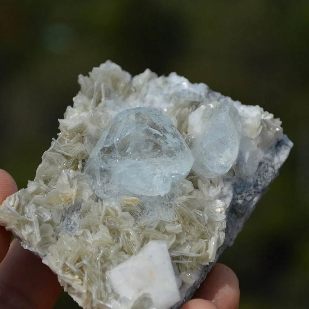 Tabular Crystal Beryl And Albite On The Mica Matrix - Image 5