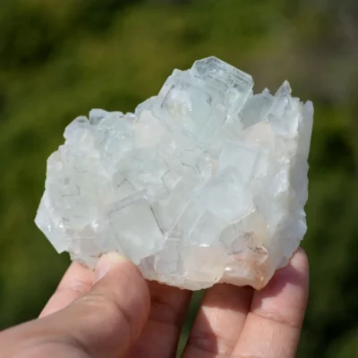 Ghost Fluorite With Quartz Crystals