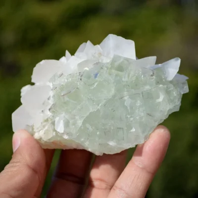 Ghost Fluorite With Quartz, Calcite, Scheelite Crystals