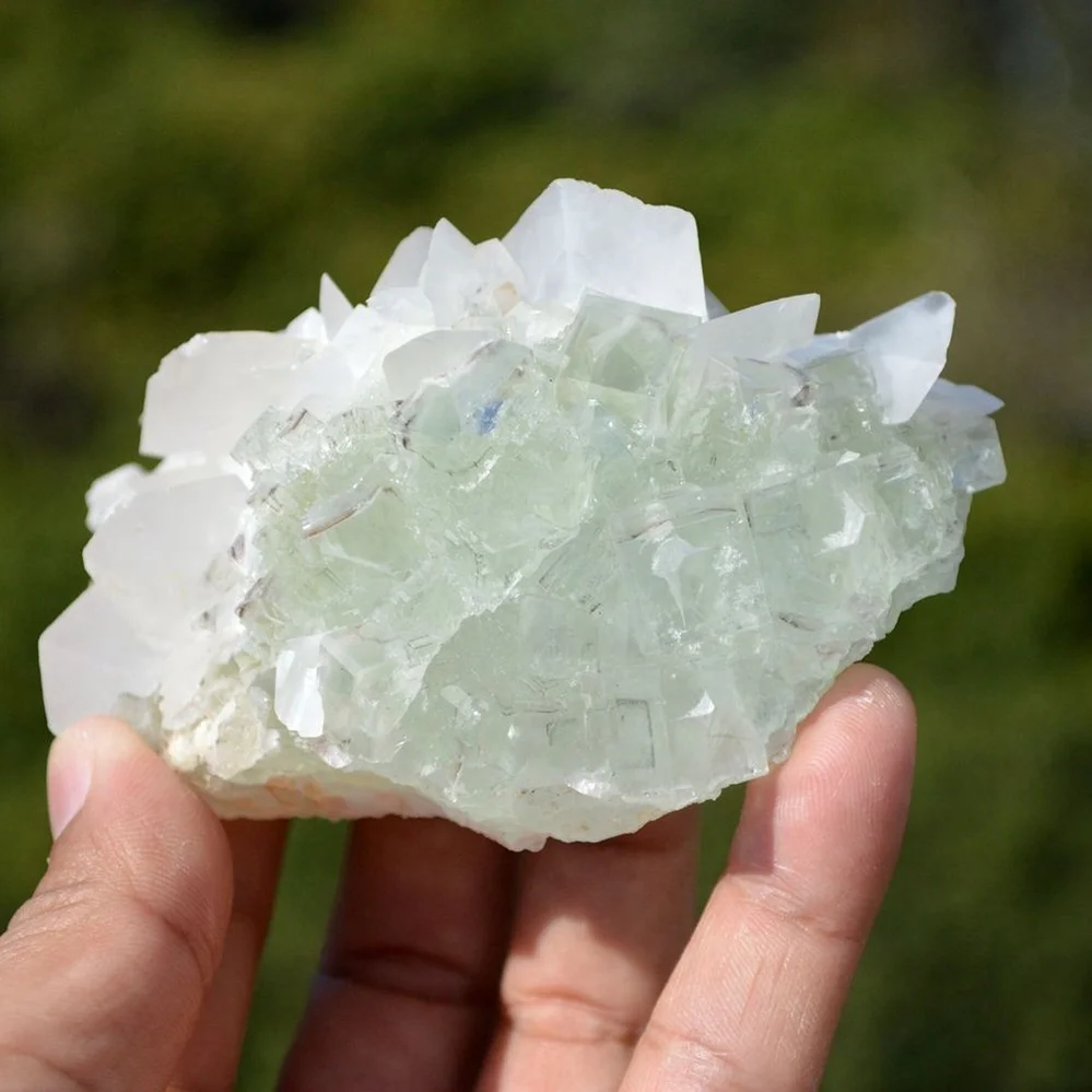 Ghost Fluorite With Quartz, Calcite, Scheelite Crystals - Image 2