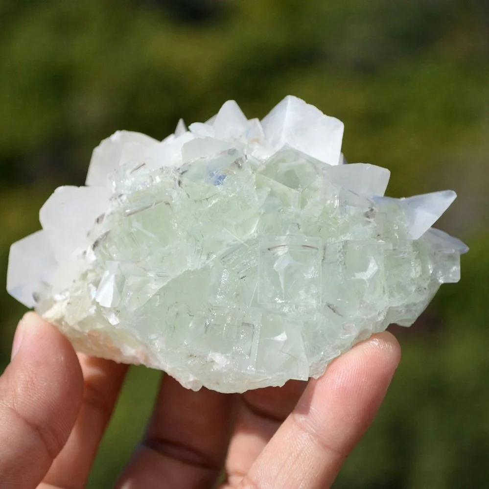 Ghost Fluorite With Quartz, Calcite, Scheelite Crystals - Image 5