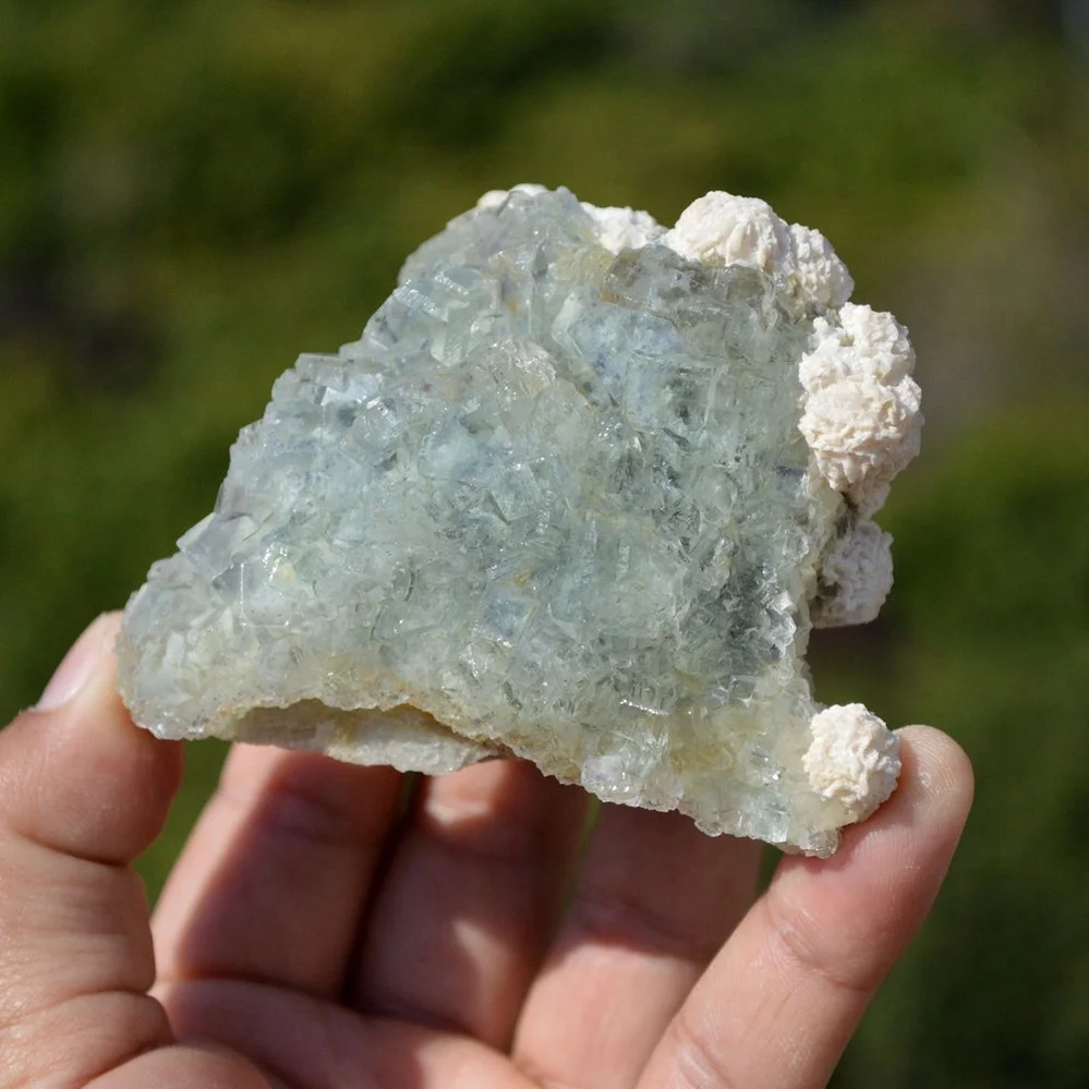 Cubes Fluorite With Quartz, Dolomite Crystals