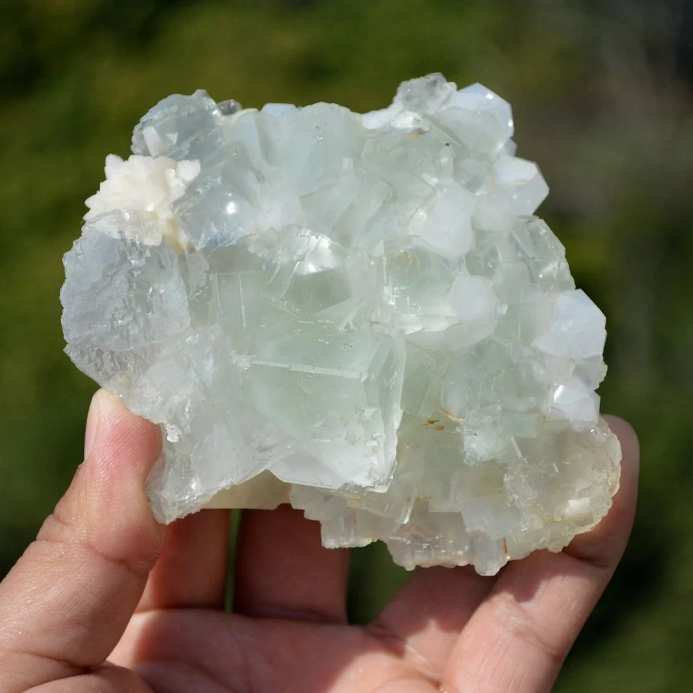 Ghost Fluorite With Quartz, Dolomite Crystals