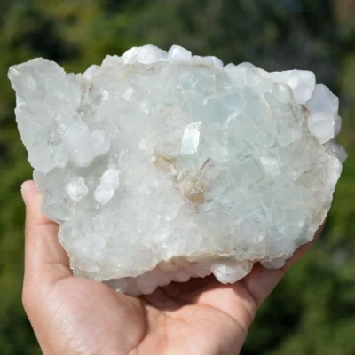 Ghost Fluorite With Calcite, Scheelite Crystals