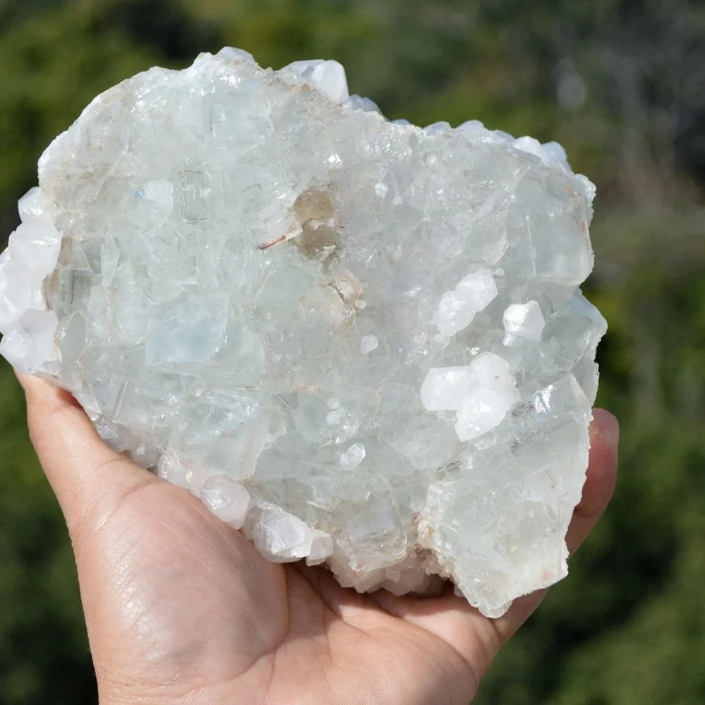 Ghost Fluorite With Calcite, Scheelite Crystals - Image 2