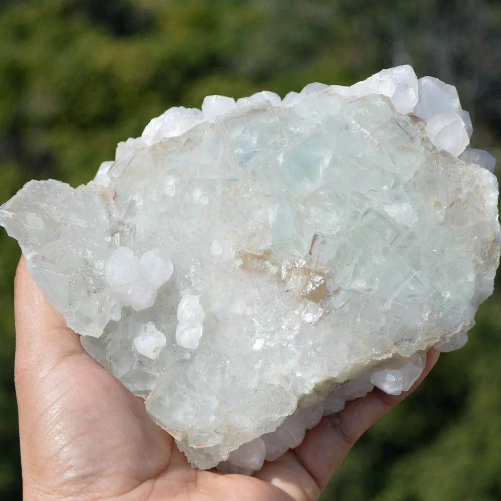 Ghost Fluorite With Calcite, Scheelite Crystals - Image 3