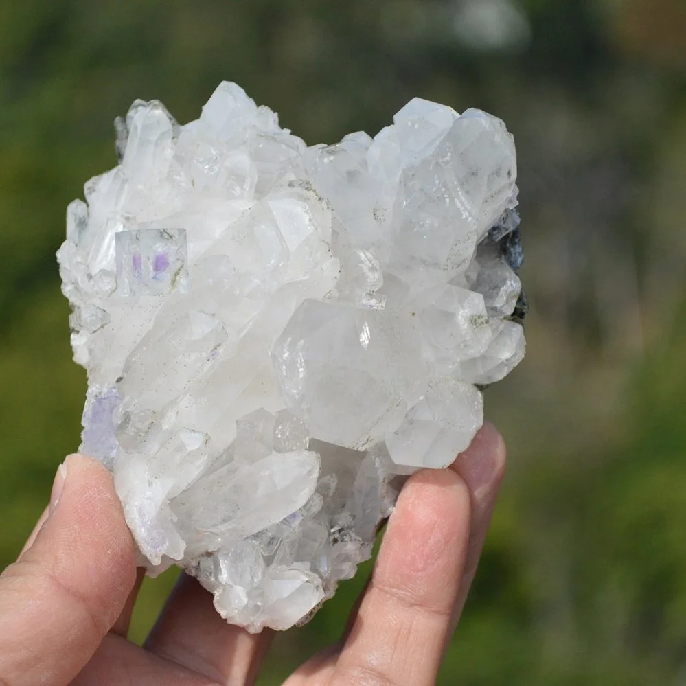 Fluorite With Quartz, Arsenopyrite Crystals (Floater) - Image 5
