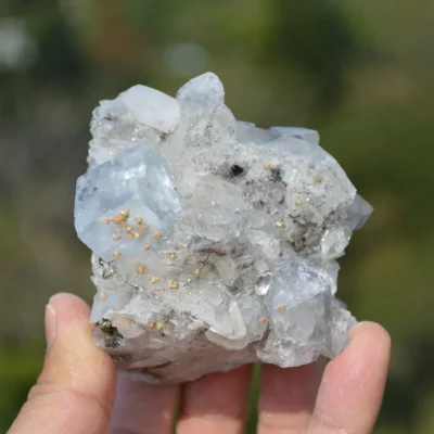 Fluorite With Quartz, Dolomite, Arsenopyrite Crystals