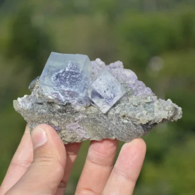 Ghost Fluorite With Quartz, Arsenopyrite Crystals (Floater)