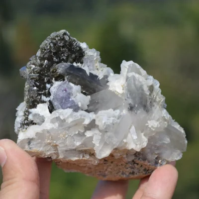 Fluorite With Quartz, Calcite, Arsenopyrite Crystals (Floater)