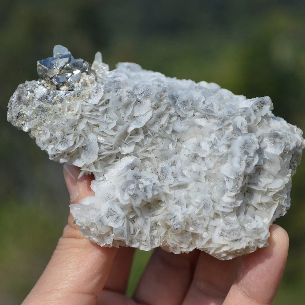 Fluorite With Quartz, Calcite, Arsenopyrite Crystals (Floater) - Image 3