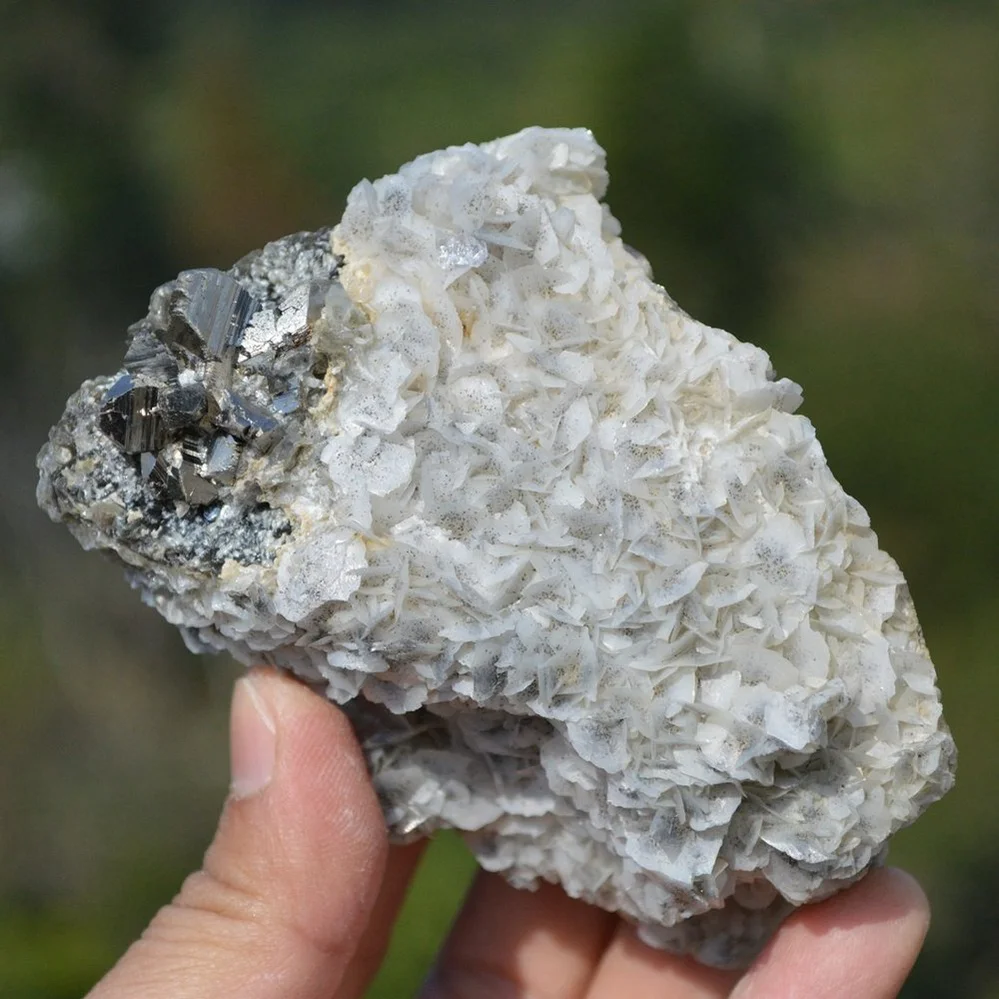 Fluorite With Quartz, Calcite, Arsenopyrite Crystals (Floater) - Image 4