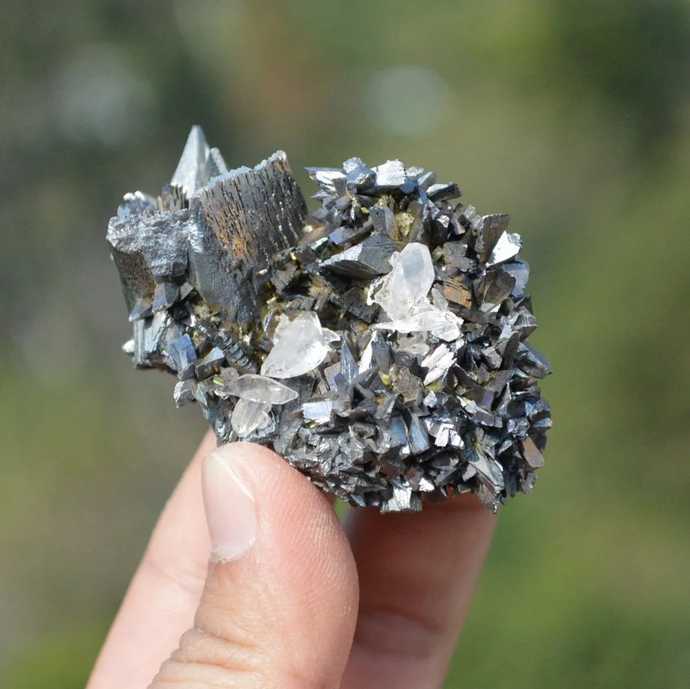 Fluorite With Quartz, Arsenopyrite Crystals - Image 2