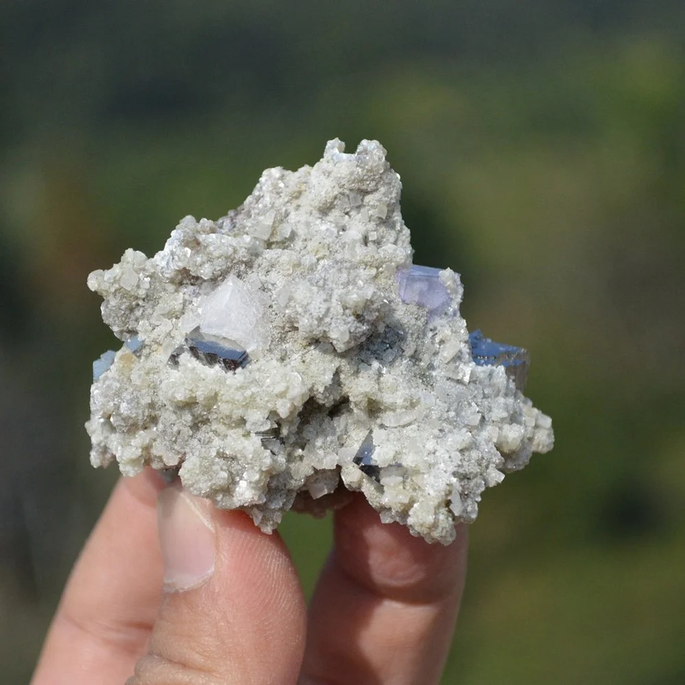 Fluorite With Dolomite, Arsenopyrite, Mica Crystals (Floater) - Image 2