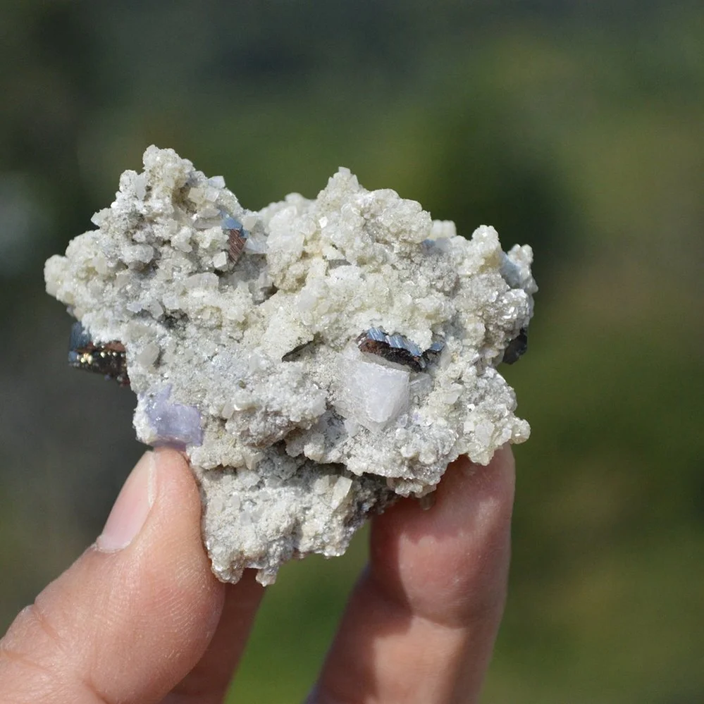 Fluorite With Dolomite, Arsenopyrite, Mica Crystals (Floater) - Image 3